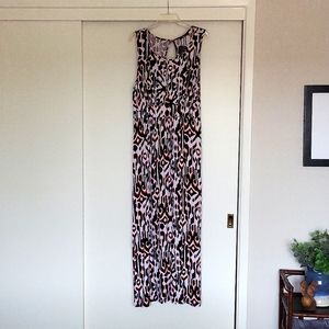 Pinc maxi dress white, black and red New with tags